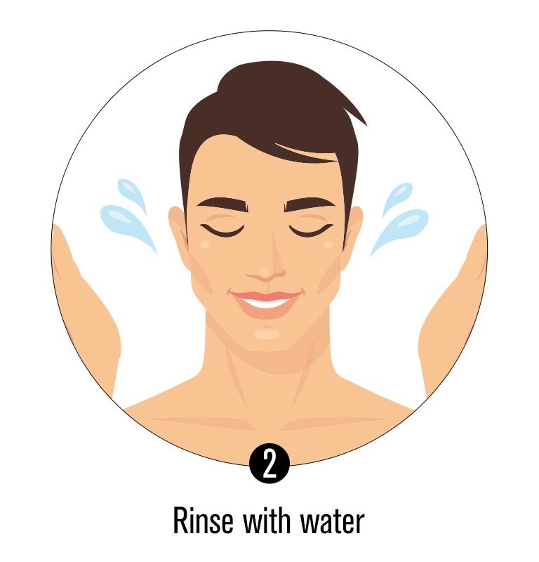 Rinse with water